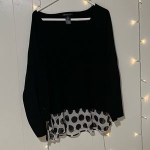 Polka Dot Black Sweater